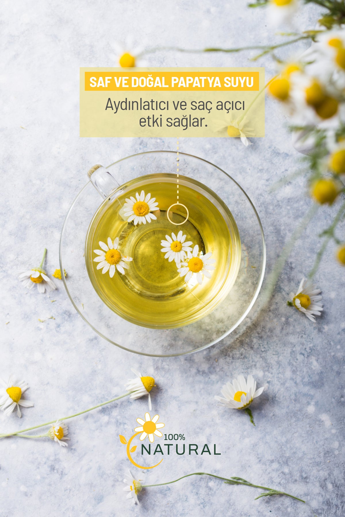 Papatya Suyu %100 Doğal ve Saf Saç Toniği 100 ml