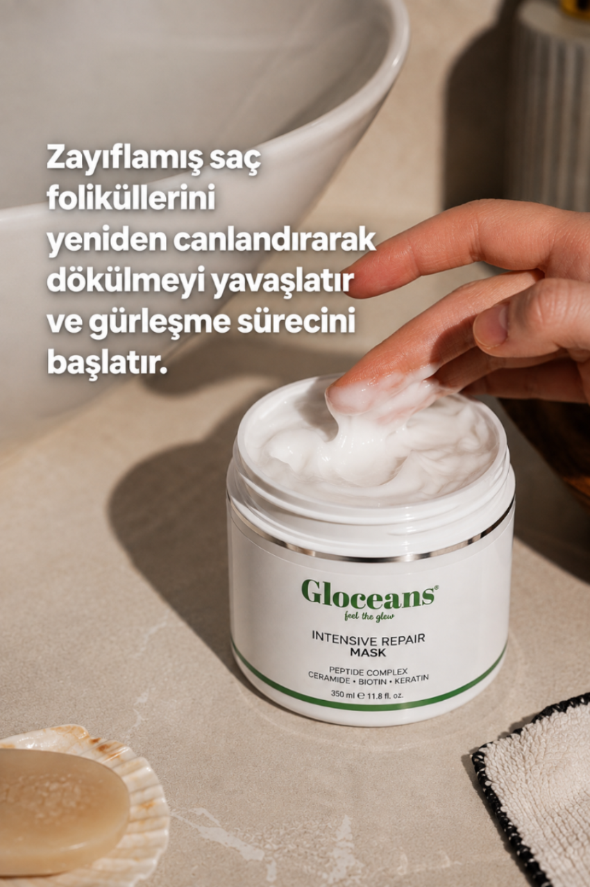 Dökülen ve Geç Uzayan Saçlar İçin Yoğun Onarıcı Saç Maskesi 350 ml