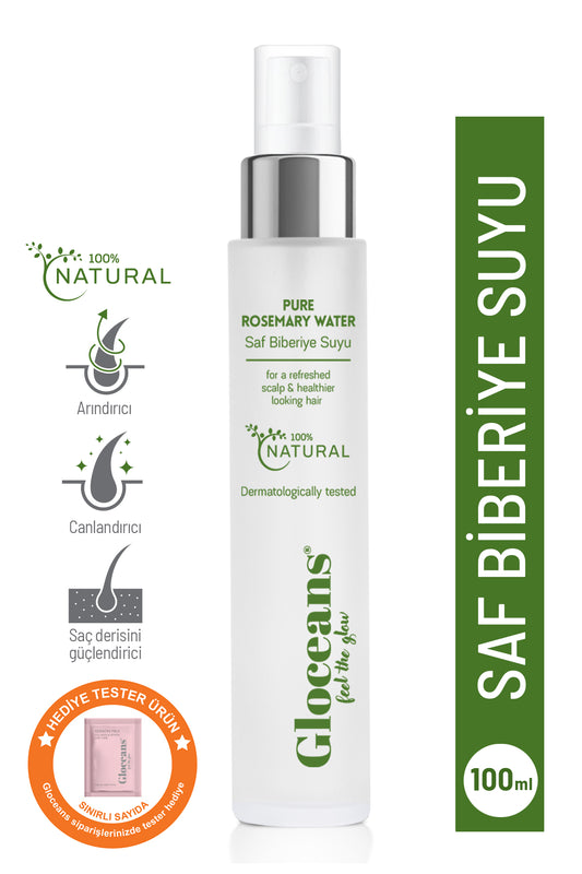 Biberiye Suyu Dökülme Karşıtı Ve Saç Uzamasını Destekleyici Saç Toniği %100 Doğal ve Saf